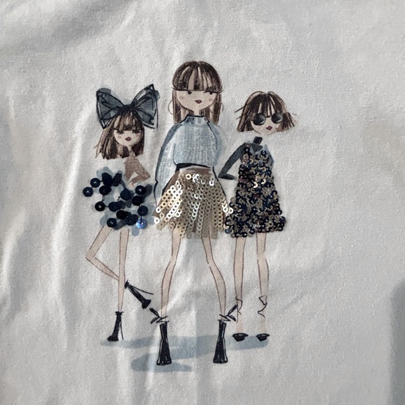 Mayoral girls shirt size 4t long sleeve graphic sequences - Picture 2 of 3